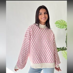 Grey bandit good intentions sweater pink